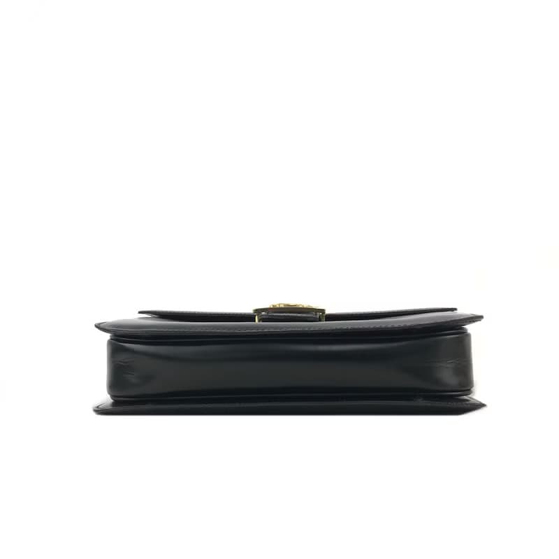 【 日本直送　名牌中古包 】CELINE セリーヌ トリオンフ レザー ショルダーバッグ ブラック vintage ヴィンテージ オールド 368agn