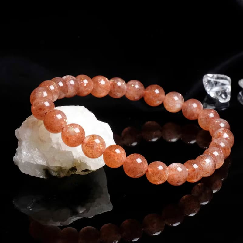 一圖一物│#454 7mm 金太陽石水晶手鍊 招貴人開運招財化太歲飾品