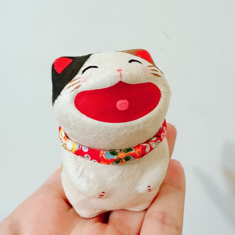 日本【RYUKODO】授權-開運暴富招財貓(花)|散水禮物|退休禮物