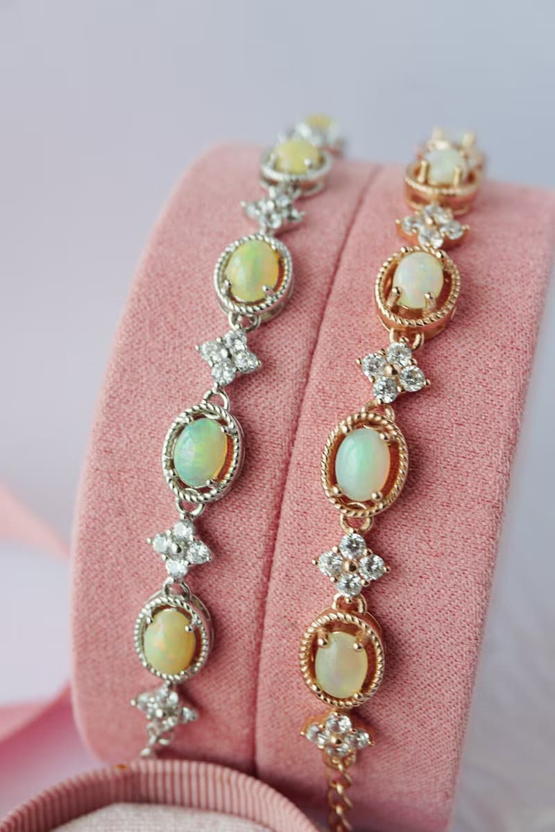 Natural Opal Bracelet Silver925.