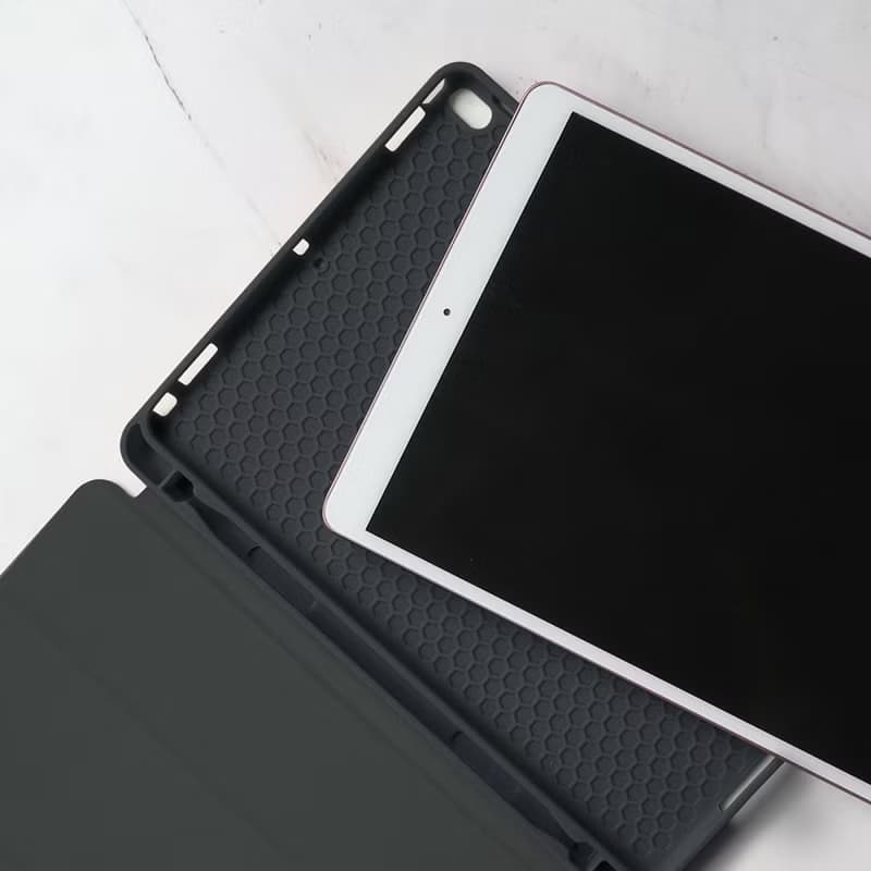 iPad 12.9/Air5/iPad 9/mini 7 柔白香氛花朵 皮革平板保護套