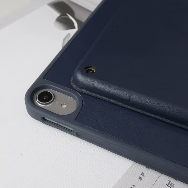 iPad 12.9/Air5/iPad 9/mini 7 柔白香氛花朵 皮革平板保護套