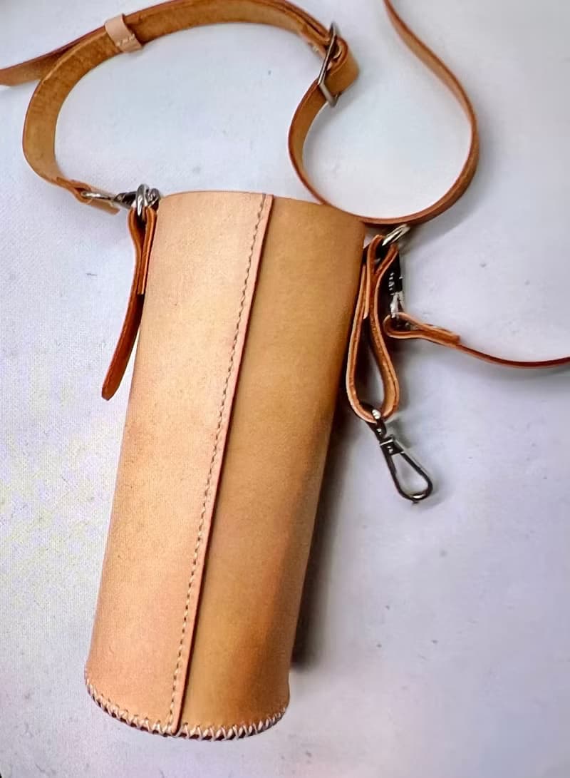保溫瓶真皮提袋