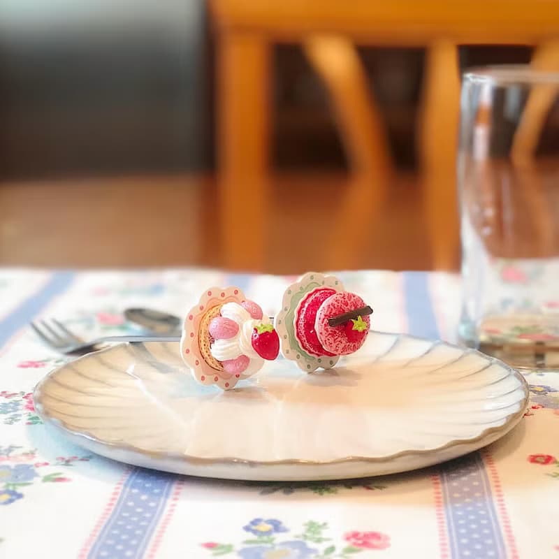 繽紛造型蛋糕叉匙4入組