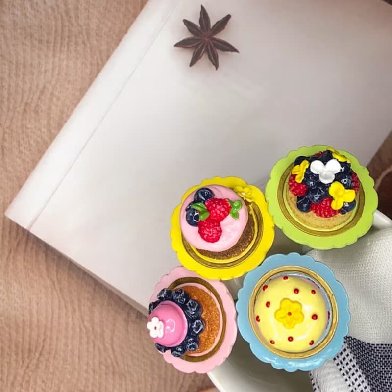 繽紛造型蛋糕叉匙4入組