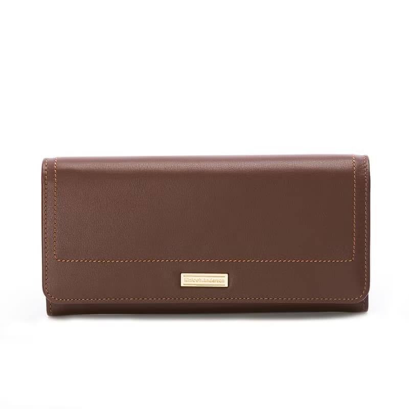 【金安德森】Dominic 金標牛皮翻蓋長夾-赤陶棕