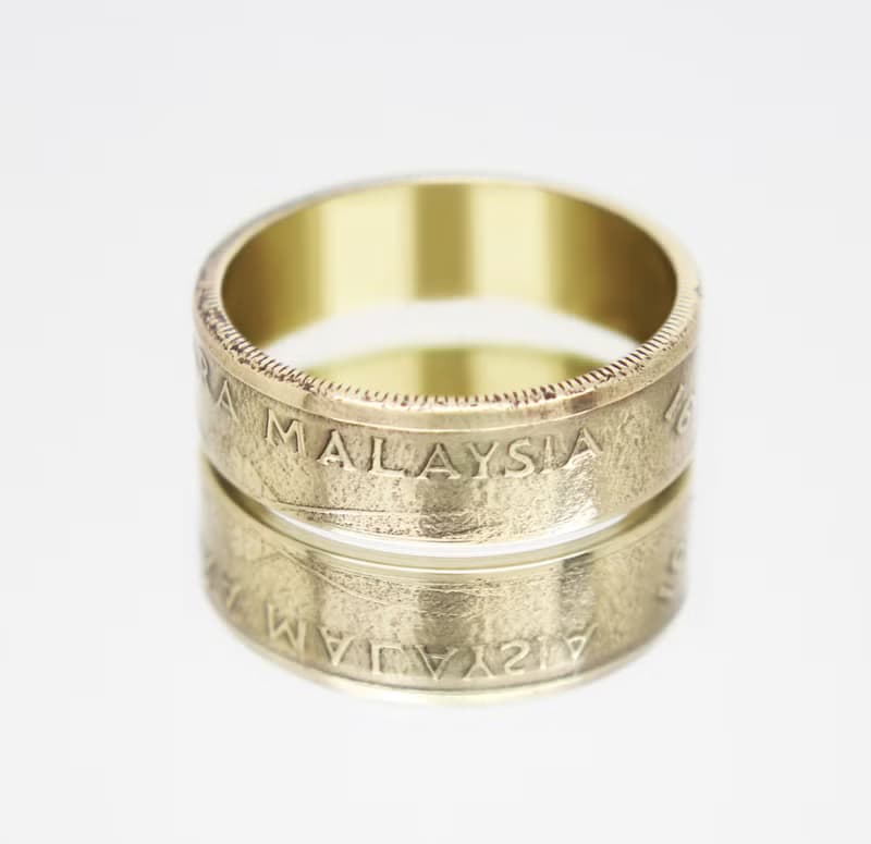 Malaysia Coin Ring 1 ringgit 1989-1993 coin rings for men coin rings for women