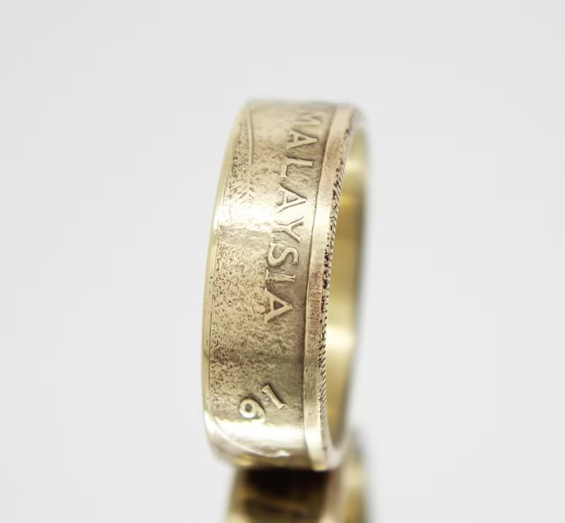 Malaysia Coin Ring 1 ringgit 1989-1993 coin rings for men coin rings for women