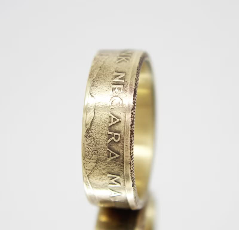 Malaysia Coin Ring 1 ringgit 1989-1993 coin rings for men coin rings for women