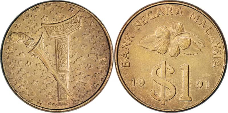 Malaysia Coin Ring 1 ringgit 1989-1993 coin rings for men coin rings for women