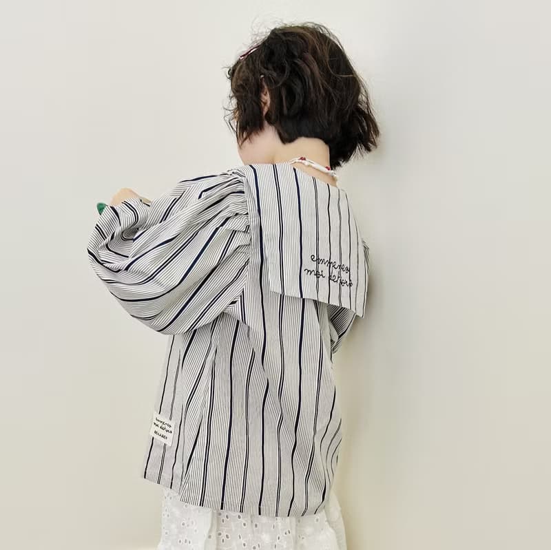 條紋海軍領長袖襯衫 / 上衣 童裝