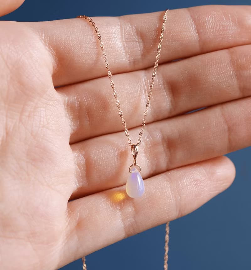 *数量限定* 10月誕生石 K10 大粒ウォーターオパール ネックレスチャーム ~BOURGEON~  (チェーンのセット購入できます)