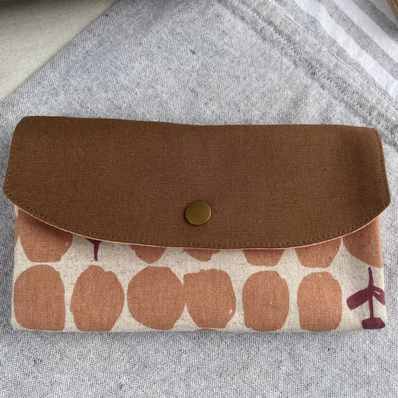 不摺鈔手作布長夾-免費加贈手提帶