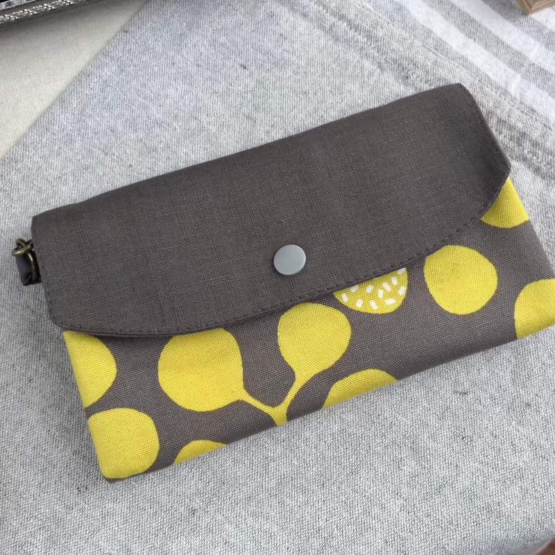 不摺鈔手作布長夾-免費加贈手提帶