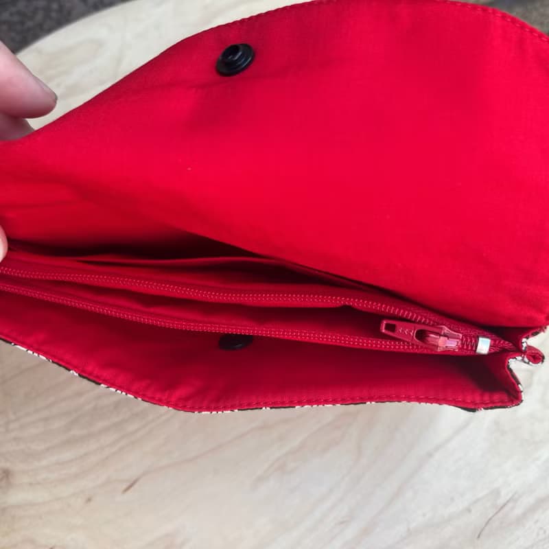 不摺鈔手作布長夾-免費加贈手提帶