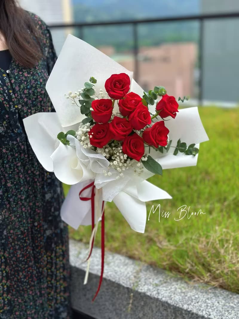 紅玫瑰鮮花花束 520 告白 情人節 求婚