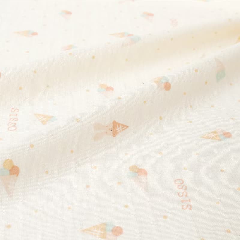 【SISSO有機棉】草莓甜筒兔萊賽爾棉多用途萬用巾