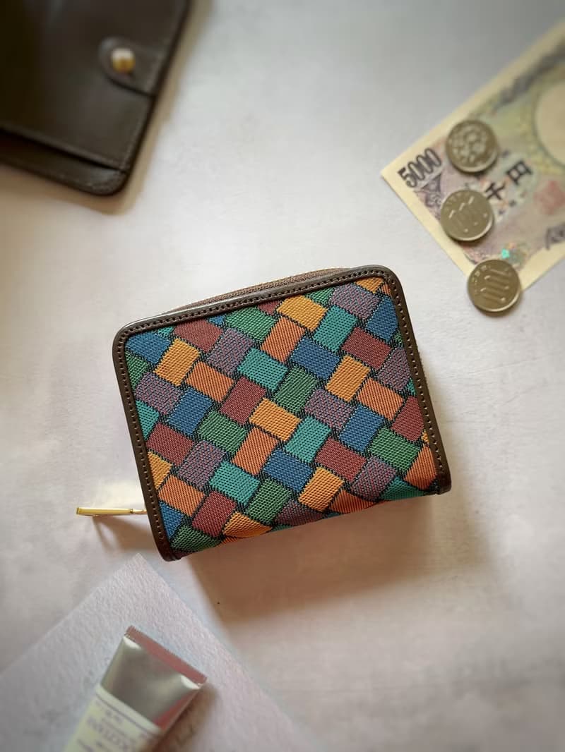 複製保留換季特賣  拉鍊短夾 真皮 / 布防潑水 平織緹花  華麗經-