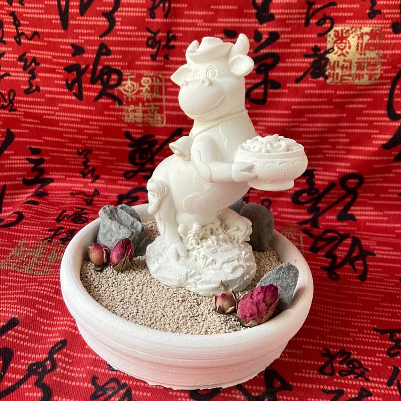 迎福納財福牛擴香石 聚寳福牛 元寳福牛 中盤豪華套組 居家香氛