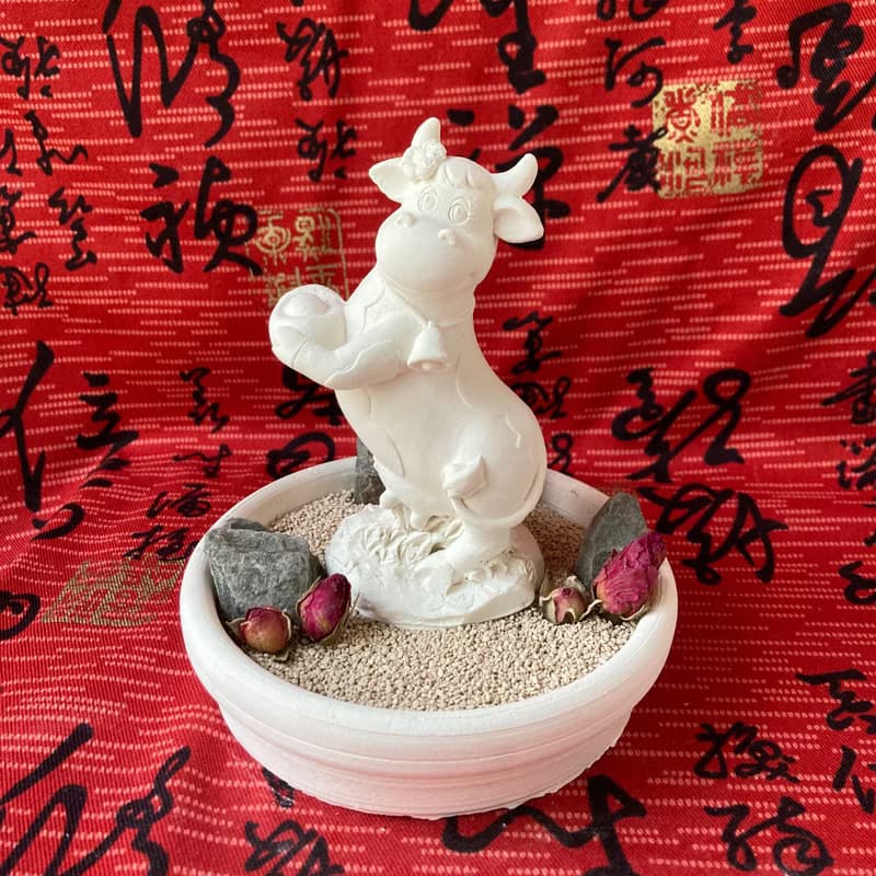 迎福納財福牛擴香石 聚寳福牛 元寳福牛 中盤豪華套組 居家香氛