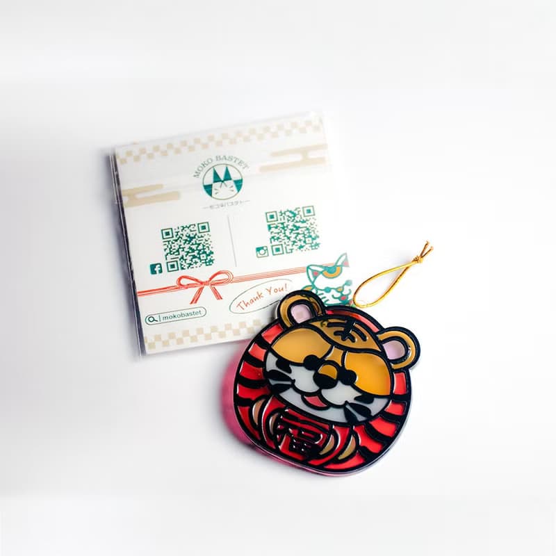 動物達摩 (虎) 掛飾 l 蛇年 福貼 揮春 春聯 招財貓 招福貓