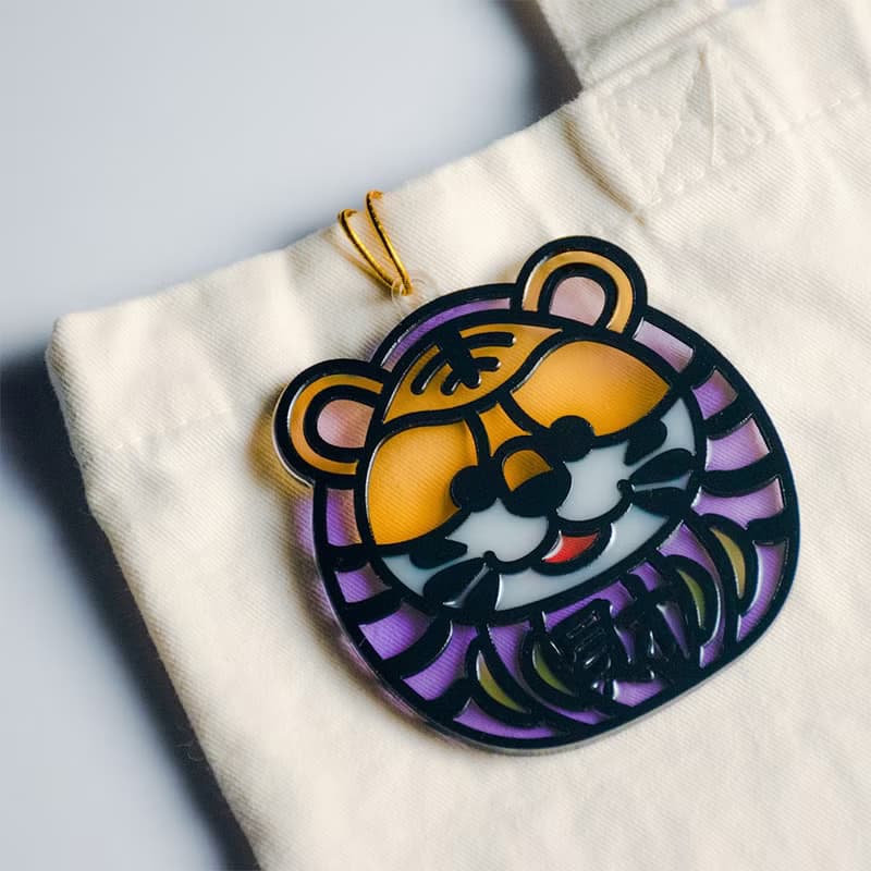 動物達摩 (虎) 掛飾 l 蛇年 福貼 揮春 春聯 招財貓 招福貓