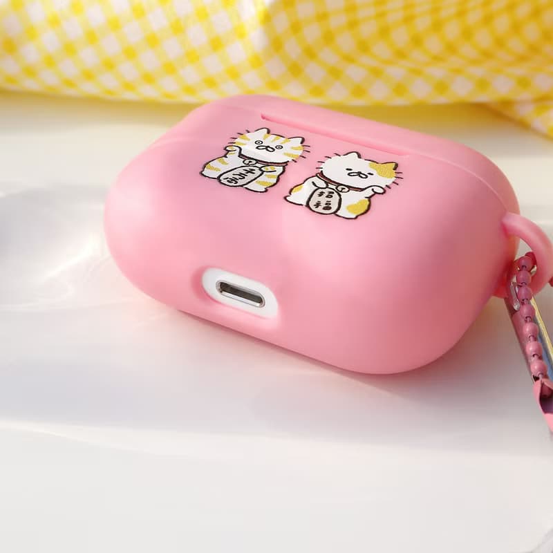 招財貓粉色AirPods Pro保護套/贈吊飾