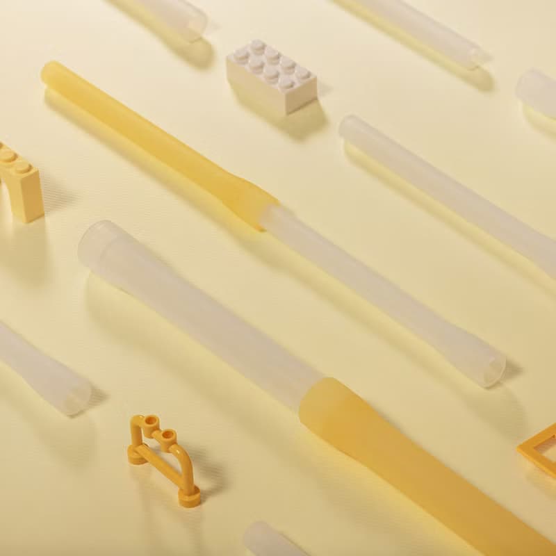 YCCT積木矽膠吸管 - 氣泡藍 - 百搭飲料杯各種高度