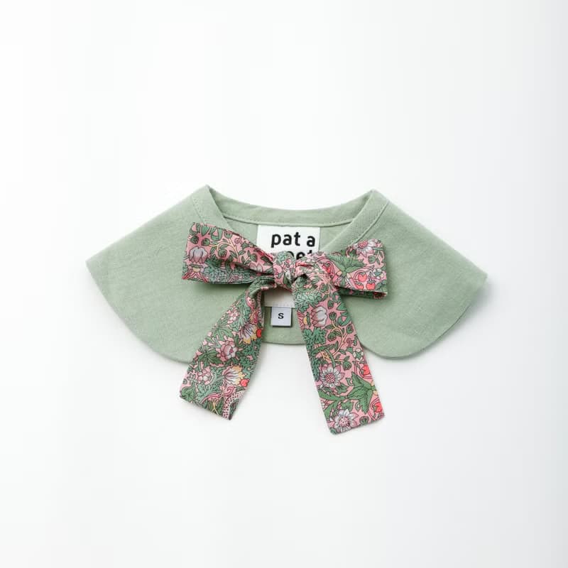 Le Sucré Liberty Tie-up Collar 寵物碎花圍巾 鼠尾草綠