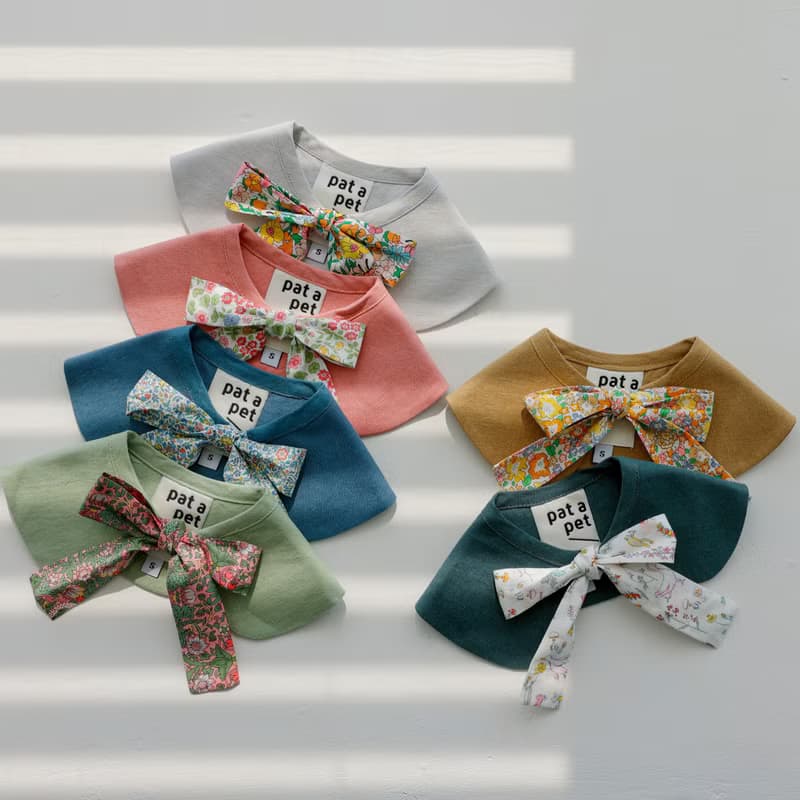 Le Sucré Liberty Tie-up Collar 寵物碎花圍巾 鼠尾草綠
