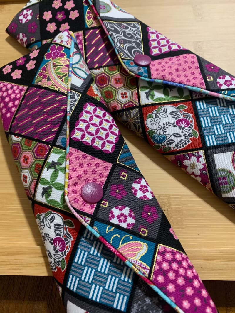 文青風環保純棉筷袋 ~ 寒梅倚窗 浪漫紫 日本 潮物 收納 手作餐具