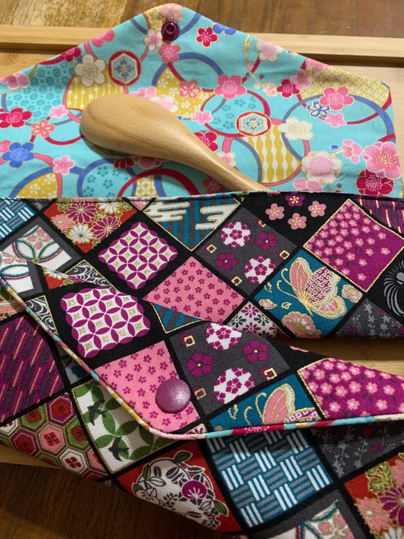 文青風環保純棉筷袋 ~ 寒梅倚窗 浪漫紫 日本 潮物 收納 手作餐具