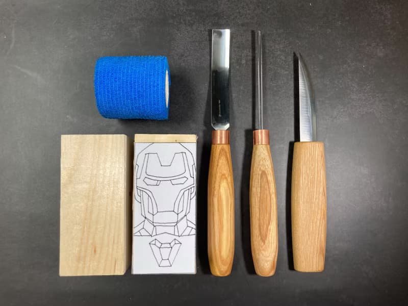 DIY 手作雕刻材料包-鋼鐵人