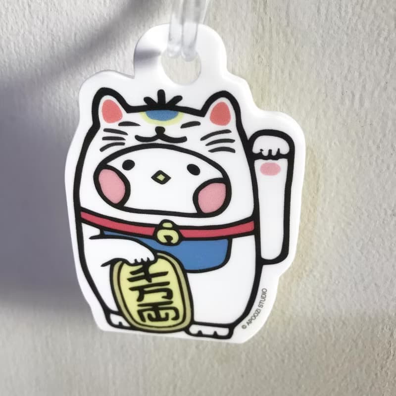 布籽生物 招財貓 行李吊牌 壓克力 吊飾