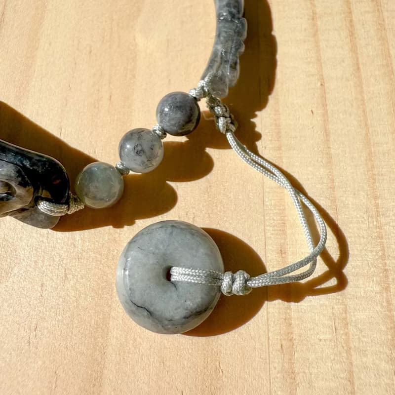 手工編織翡翠手鍊 — 夜之綻放