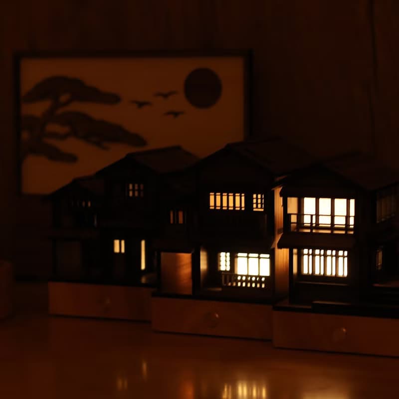 【海之京都-翼宿一/伊根舟屋】床頭燈/桌面擺件/USB/送小船