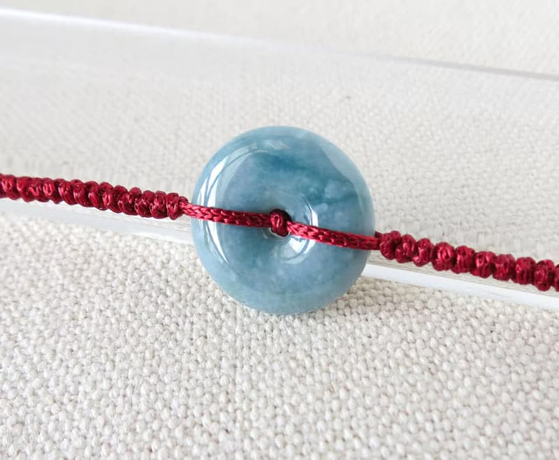 本命年【歲歲平安】雪花棉翡翠絲光編織手鍊*SW63*招財開運