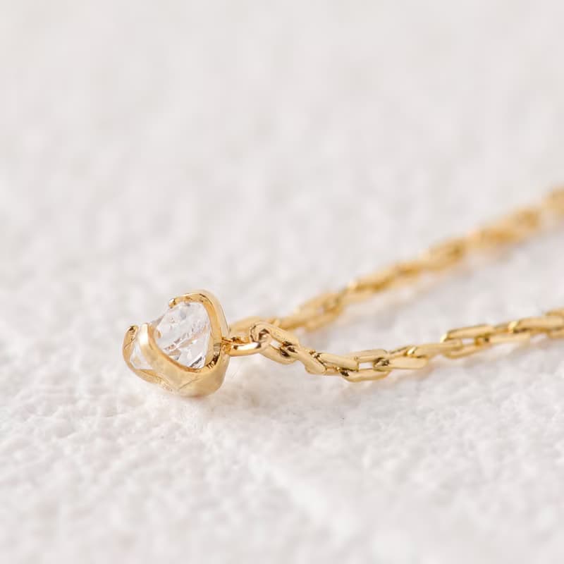 petit zirconia necklace GD ニッケルフリーネックレス スーパーキュービックジルコニア　ゴールド