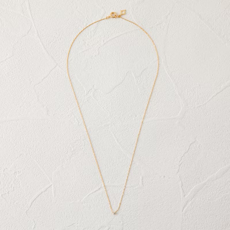 petit zirconia necklace GD ニッケルフリーネックレス スーパーキュービックジルコニア　ゴールド