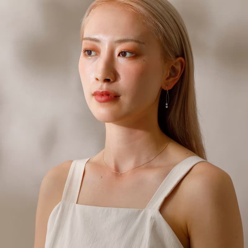 petit zirconia necklace GD ニッケルフリーネックレス スーパーキュービックジルコニア　ゴールド