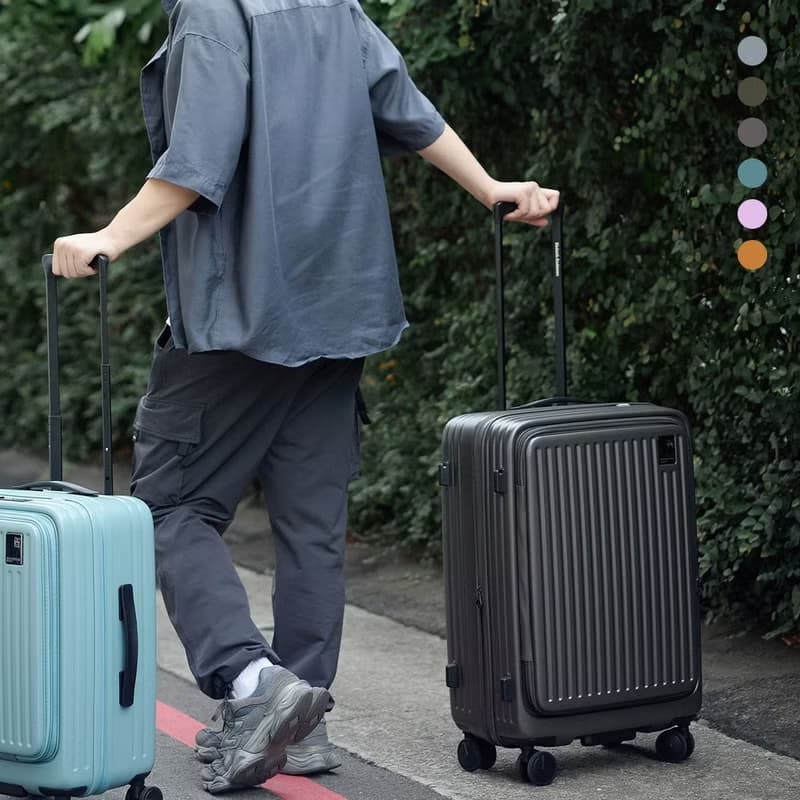 【金安德森】24吋 Traveler 前開式頂規Hinomoto靜音輪行李箱