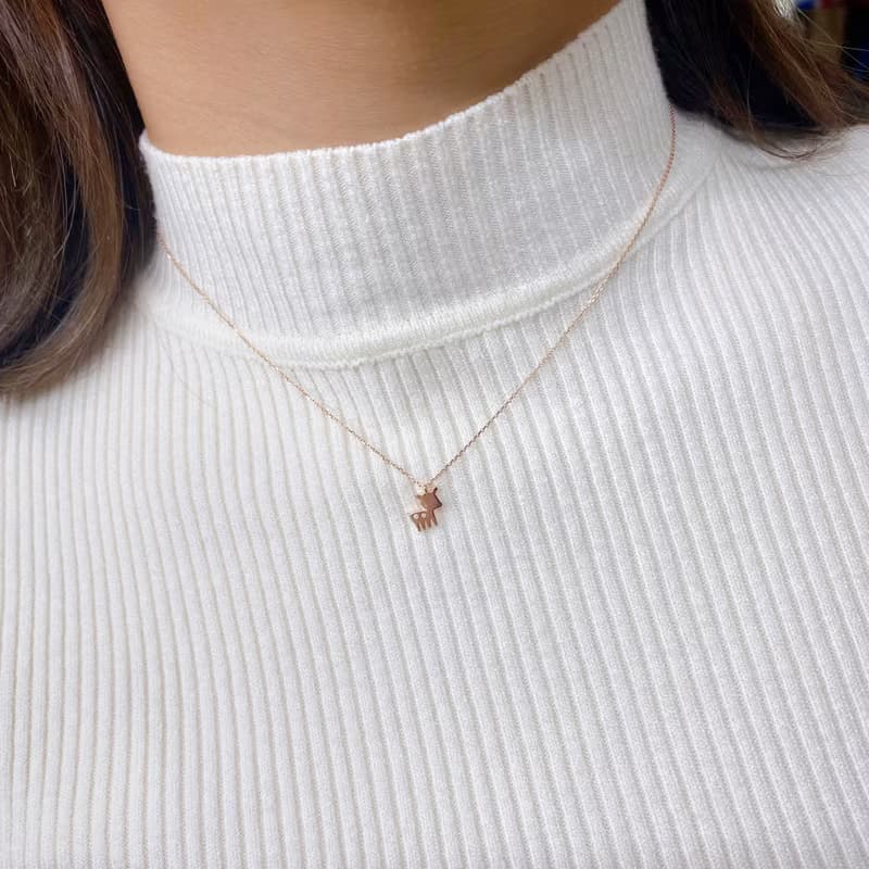 14K | 冬之小鹿_項鍊