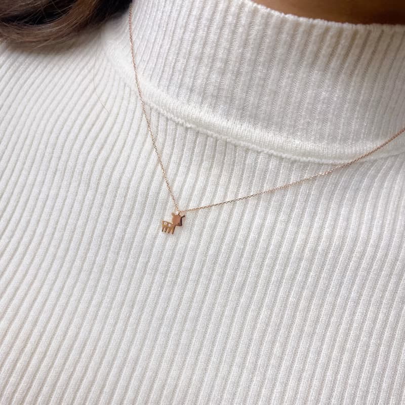 14K | 冬之小鹿_項鍊