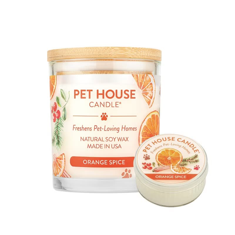 【美國PET HOUSE】室內除臭寵物香氛蠟燭-香橙肉桂