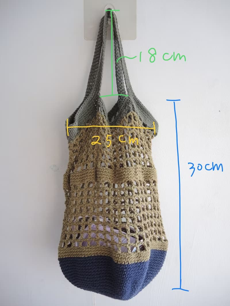 手工創作_小圓編織提袋_藍/綠