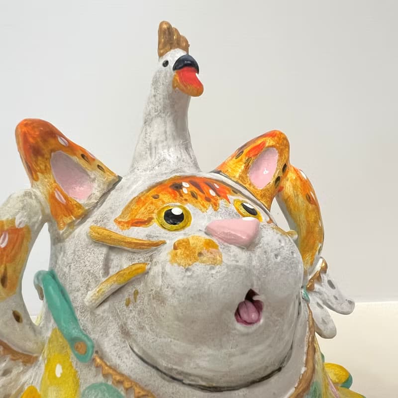 天鵝湖貓貓陶偶