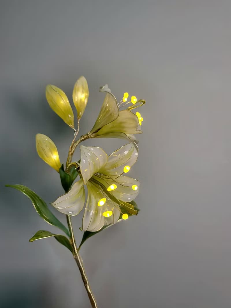 【誕生花燈】7月・百合花。小夜燈。生日禮物