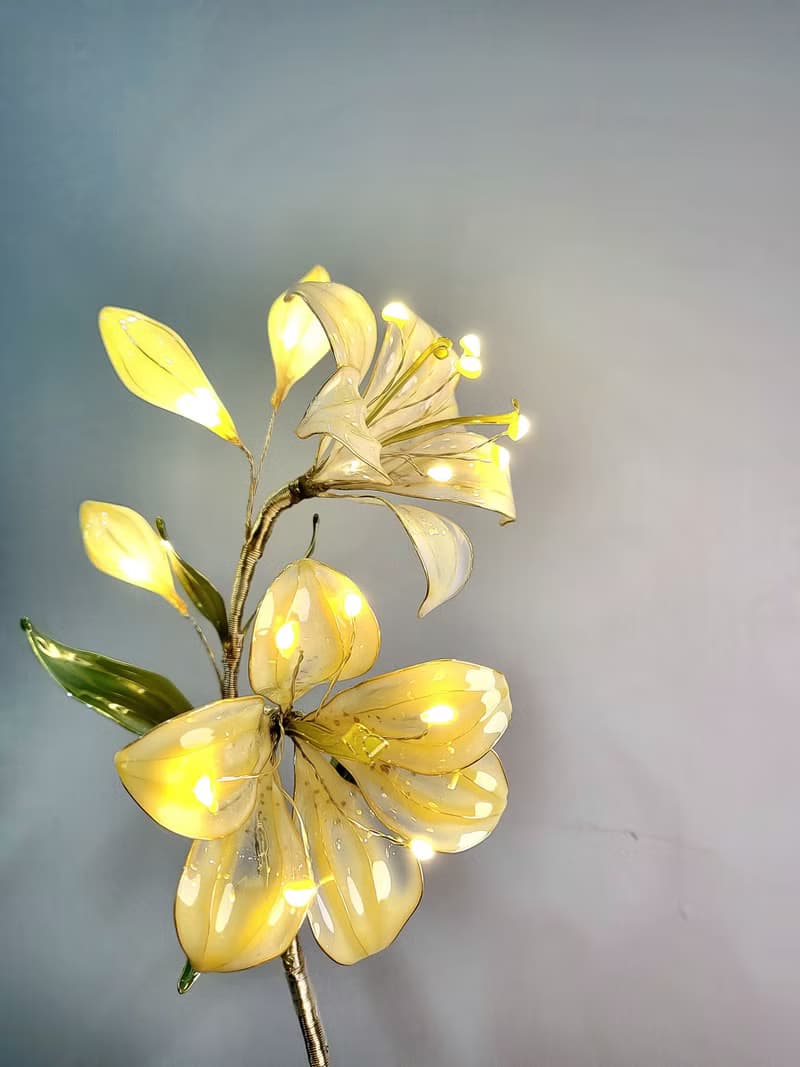 【誕生花燈】7月・百合花。小夜燈。生日禮物