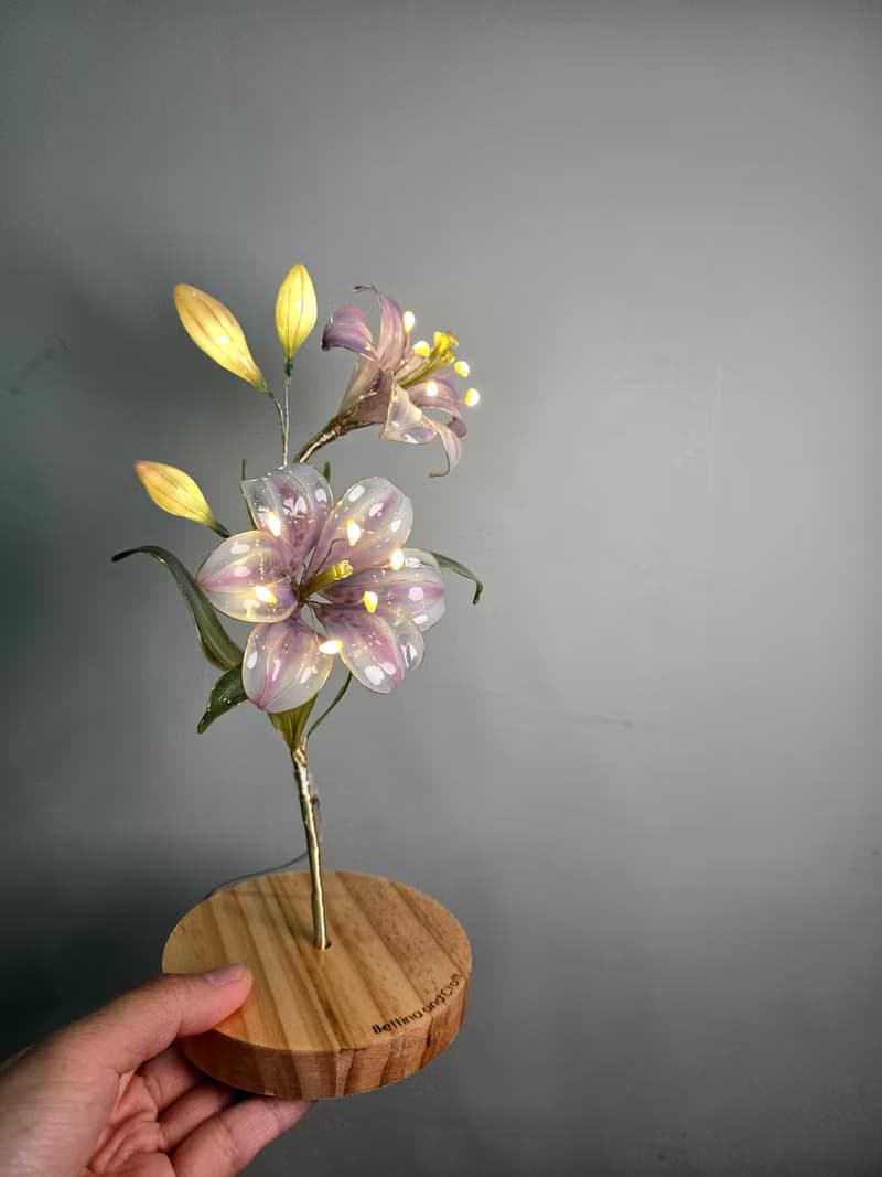 【誕生花燈】7月・百合花。小夜燈。生日禮物