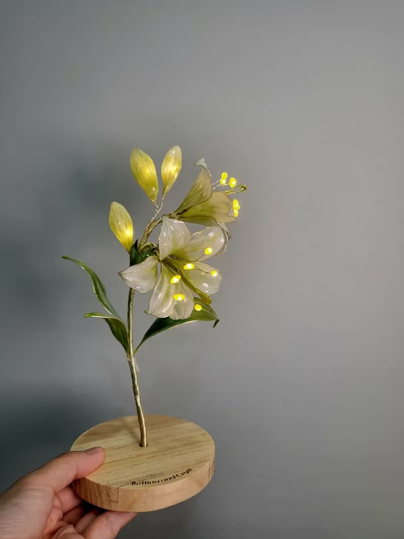 【誕生花燈】7月・百合花。小夜燈。生日禮物